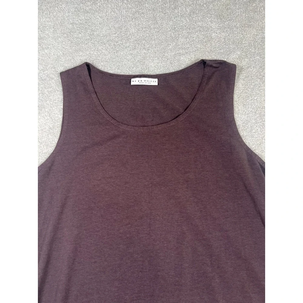 Bryn Walker Womens Large‎ Brown Asymmetrical Hem Sleeveless Tank Top USA Made